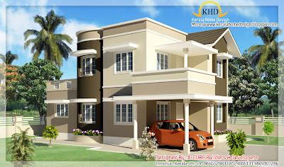 Duplex House Elevation - 149 square meter (1600 Sq.Ft) - November 2011