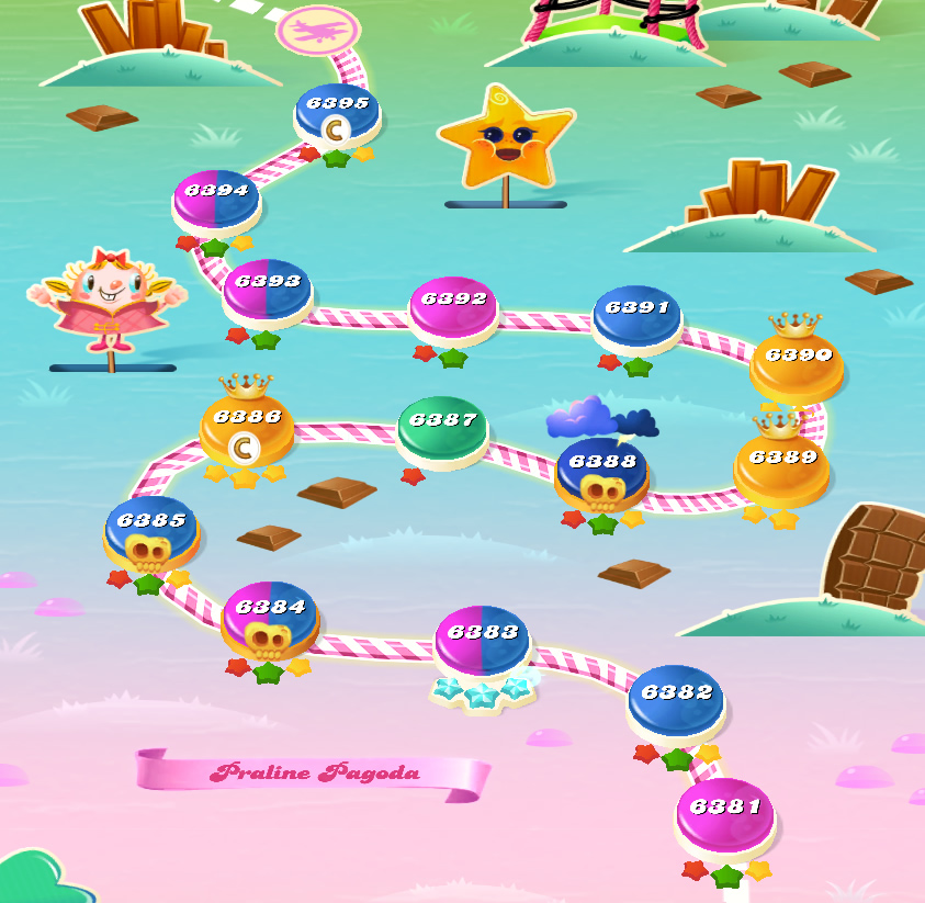 Candy Crush Saga level 6381-6395