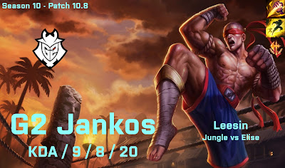 G2 Jankos Leesin JG vs Elise - EUW 10.8