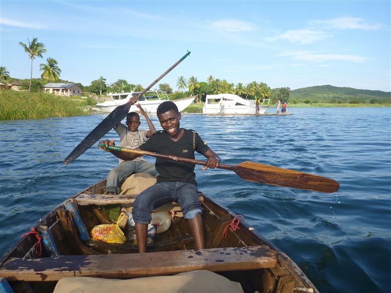 wooden boat paddle