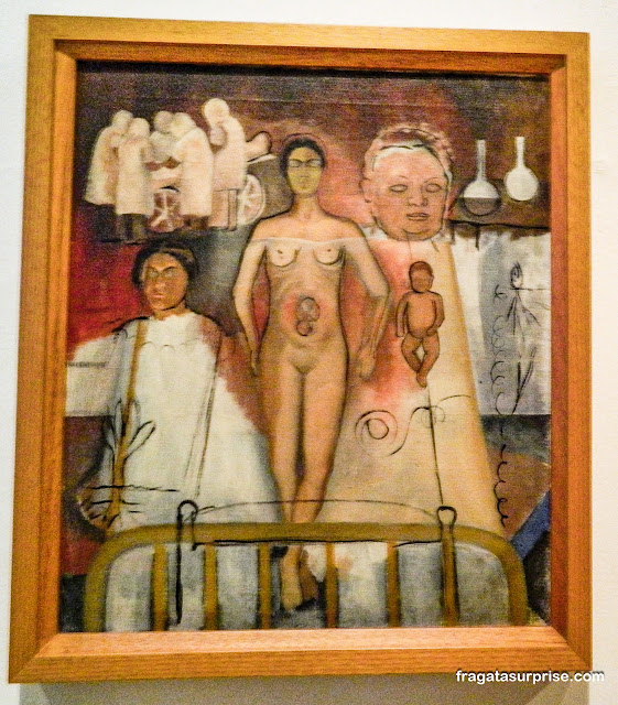 "Frida e a Cesariana" de Frida Kahlo