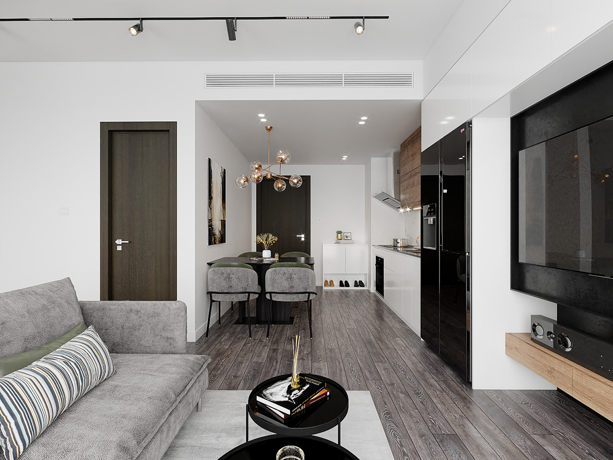 Thiết kế nội thất căn hộ 2PN Vinhomes Smart City