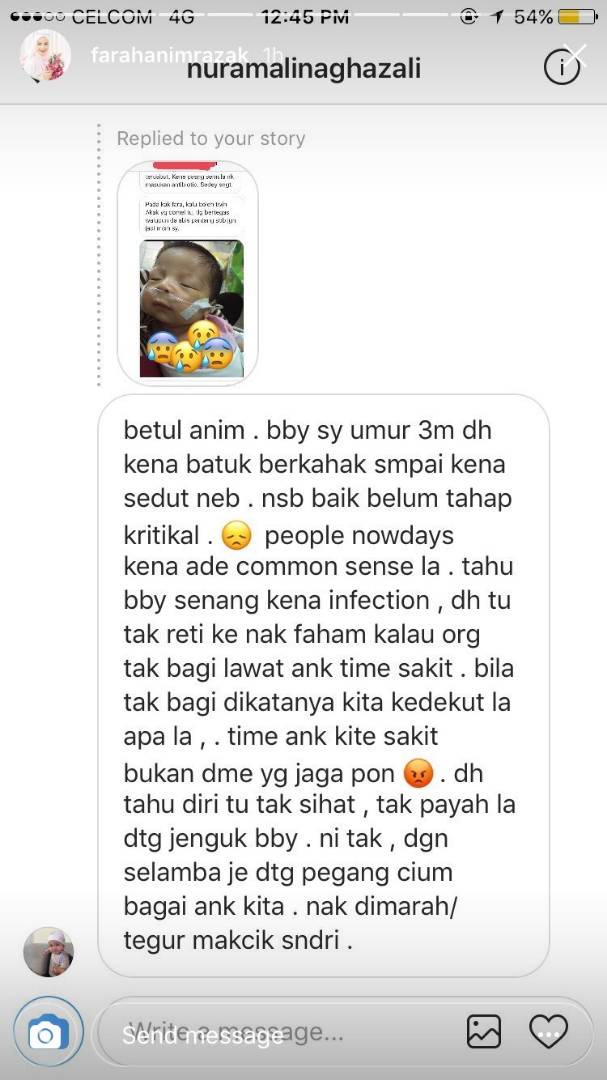 'Diorang tak sihat, cium-cium anak saya dan 3 4 hari 