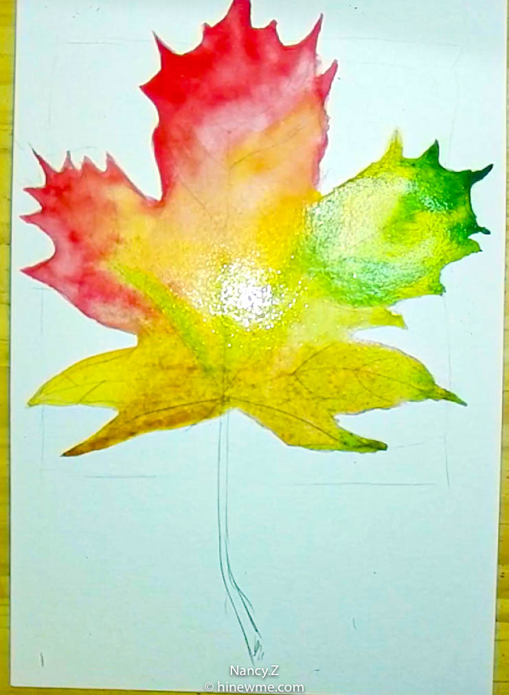 2How to draw an autumn maple leaf step by step #tutorial, come to see my online web class