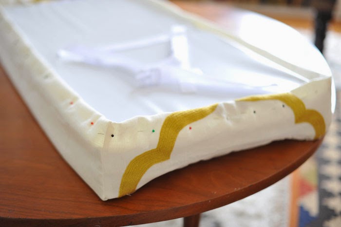 DIY Modern Boho Changing Pad Cover Tutorial Sewing