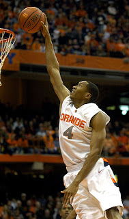 New Timberwolf Wesley Johnson dunking at Syracuse