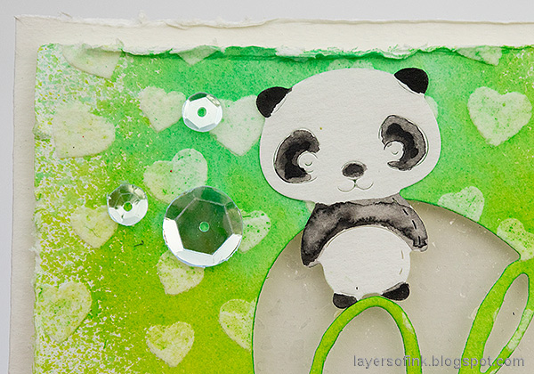 Layers of ink - Panda Shaker Card Tutorial by Anna-Karin Evaldsson.