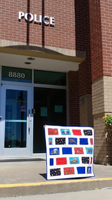 A police themed baby quilt