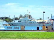 A vessel I passed while jogging along Ala Moana Boulevard near Honolulu . (img )