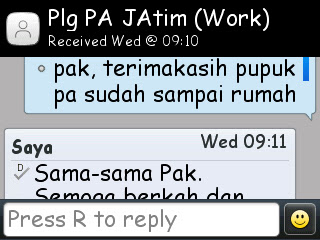 Bukti SMS Pembelian Pupuk Plant Activator dari Jatim