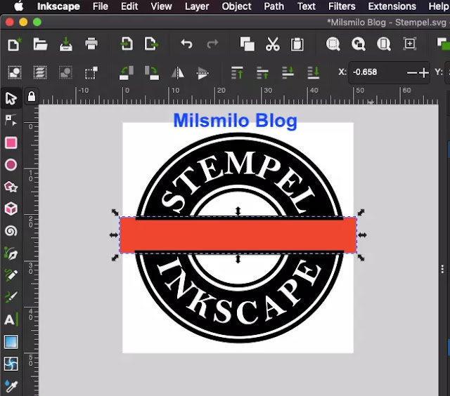 Cara membuat stempel di inkscape, cara membuat desain stempel di laptop menggunakan inkscape