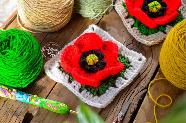 CREA PROYECTOS UNICOS A CROCHET Crea Paso a Paso Granny Amapolas en 3D