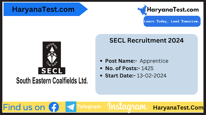 SECL Apprentice Recruitment 2024