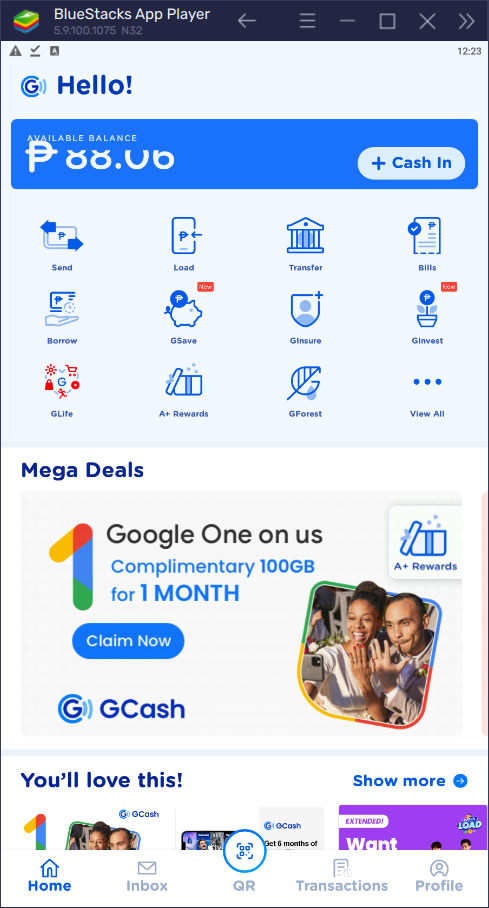 gcash account successfully opened via bluestacks