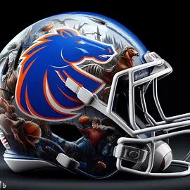 Boise State Broncos Harry Potter Concept Football Helmet