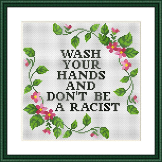 Wash your hands funny cross stitch - Tango Stitch