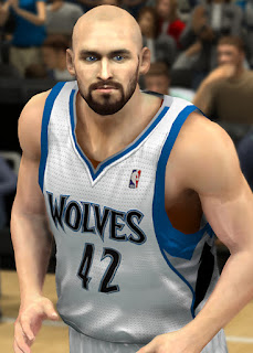 NBA 2K13 Kevin Love Cyber Face Patch Bald