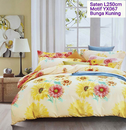 Sprei Satin Jepang Super Bunga Kuning