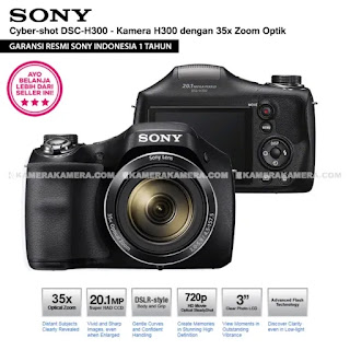 SONY Cyber-shot DSC H300 Digital Camera H300 20.1MP 35x Zoom (Resmi Sony)