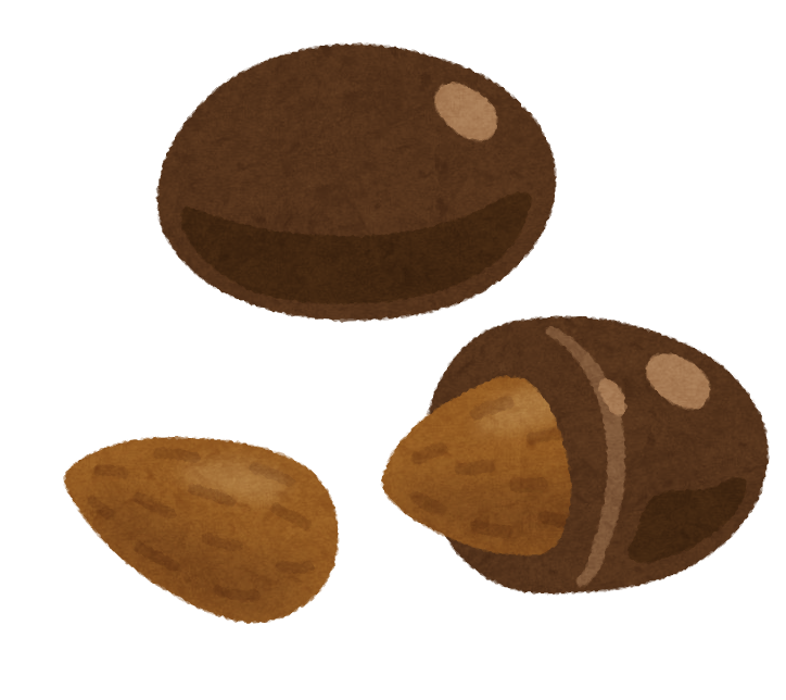 ナッツ入りチョコレートのイラスト アーモンド かわいいフリー素材集 いらすとや ナッツ入りチョコレートのイラスト アーモンド かわいいフリー素材集 いらすとや