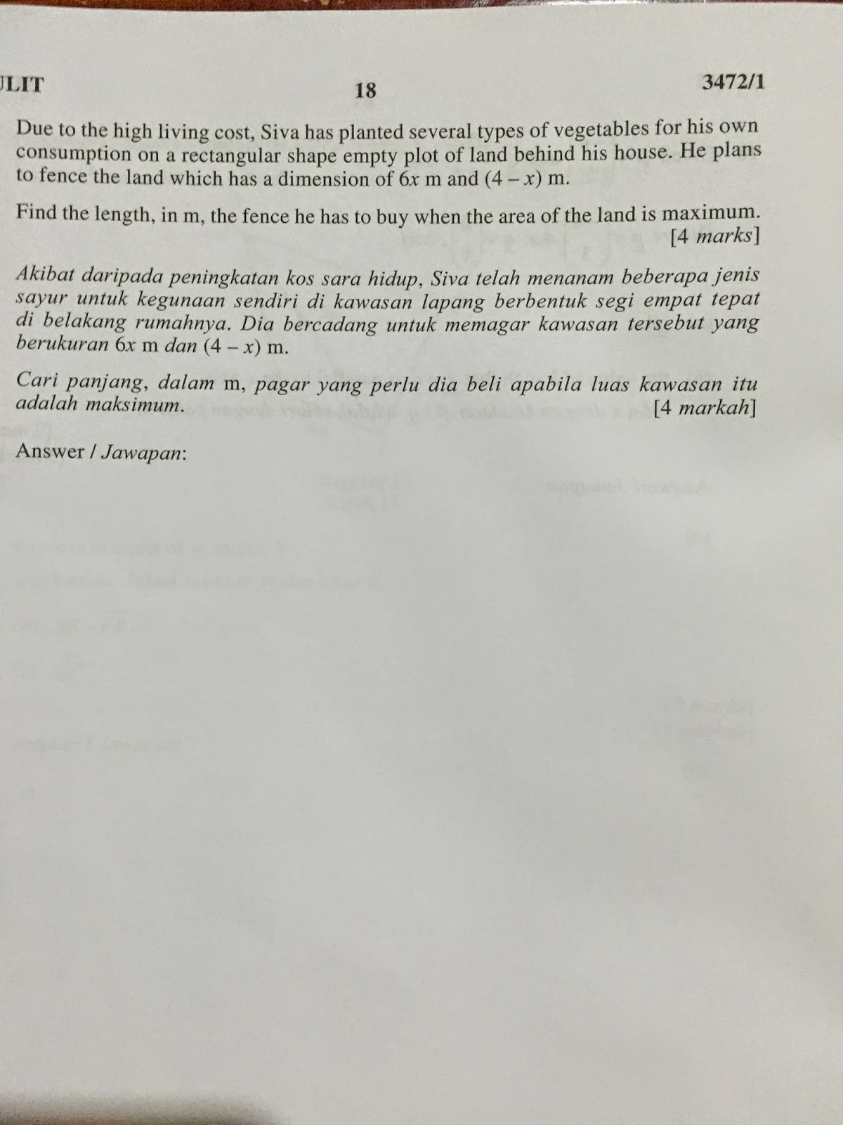 Guru Matematik Tambahan SM Sains Teluk Intan: CONTOH 