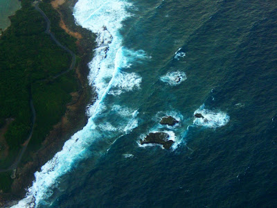 Seashore topview from the plane