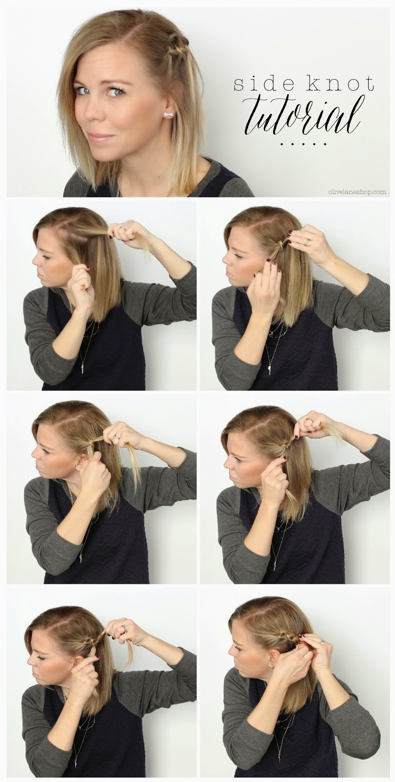 Short Hair Tutorial: Side Knot »