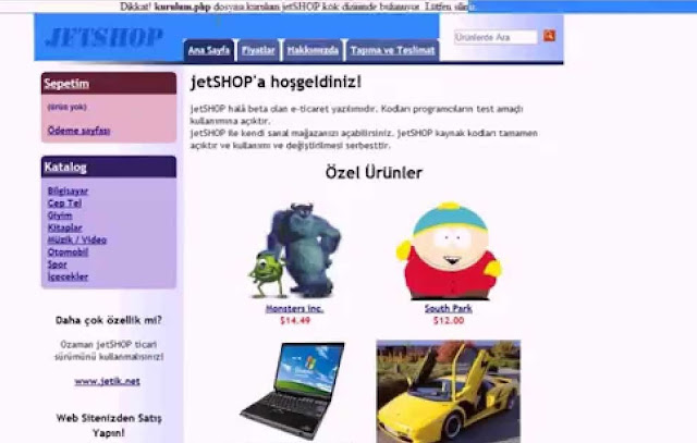 PHP JetShop Alışveriş Scripti – JetShop v1.0 Alışveriş Scripti 