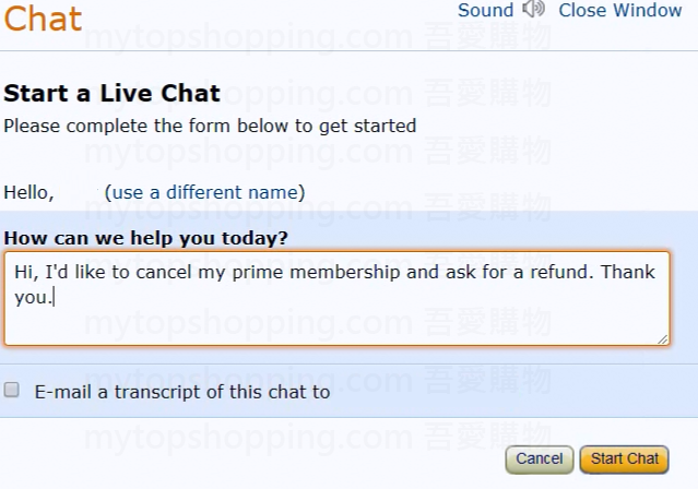 Amazon 美國 Chat 