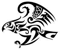 hawk tribal tattoo design