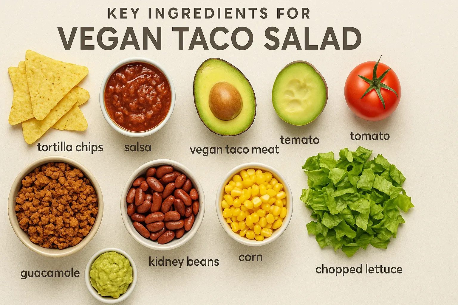 Key Ingredients for Vegan Taco Salad