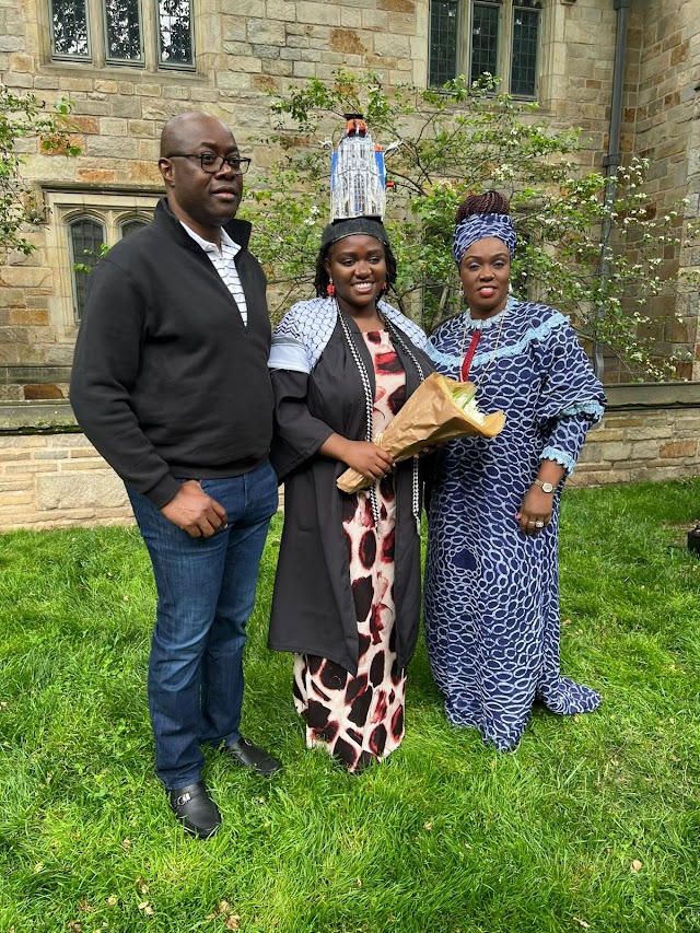 Oyo Gov Celebrates Daughter's Graduation From Yale University.