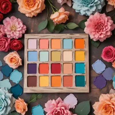 imagem de uma paleta de cores