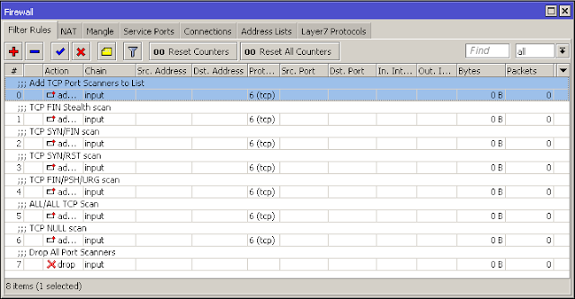 Tutorial Cara Drop Port Scanner di Mikrotik