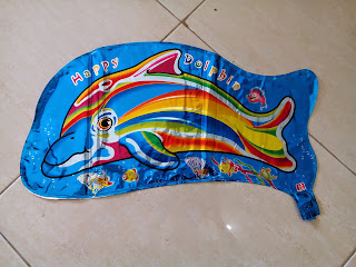 Foil Character Happy Dolphin Metalik Biru