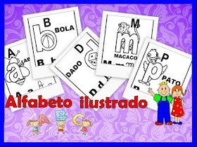 Alfabeto ilustrado de parede