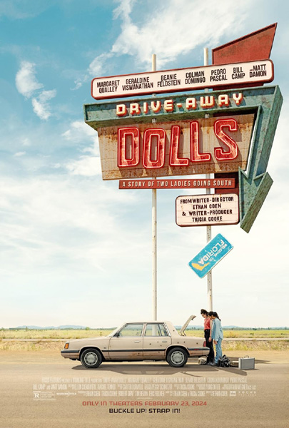 The theatrical poster for DRIVE-AWAY DOLLS.