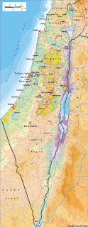 Map of Israel and the Palestinian territories