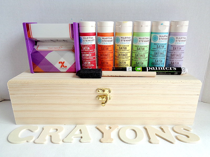 Canvas Print Big Box of Crayons for school, home, scrapbooks, diy projects  
