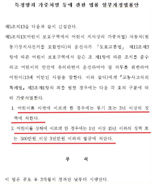민식이법 최종 내용