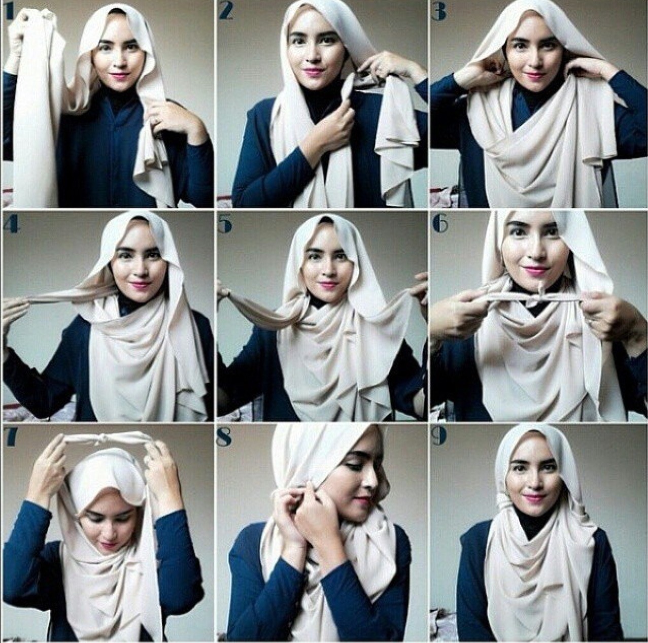 30 Cara Mudah Dan Mudah Memakai Hijab Pashmina Terbaru