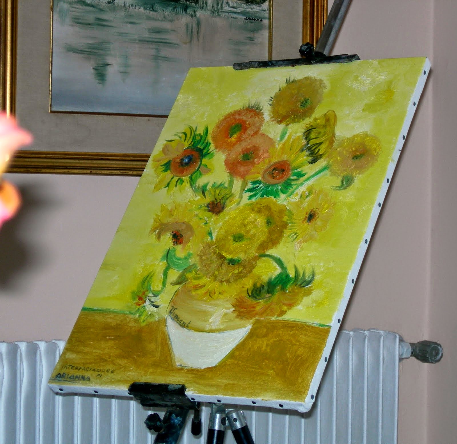 INTERPRETAZIONE DI VAN GOGH - VASO CON 14 GIRASOLI X ANDREA M.