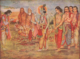  Krishna meets bhishm with Pandavas 