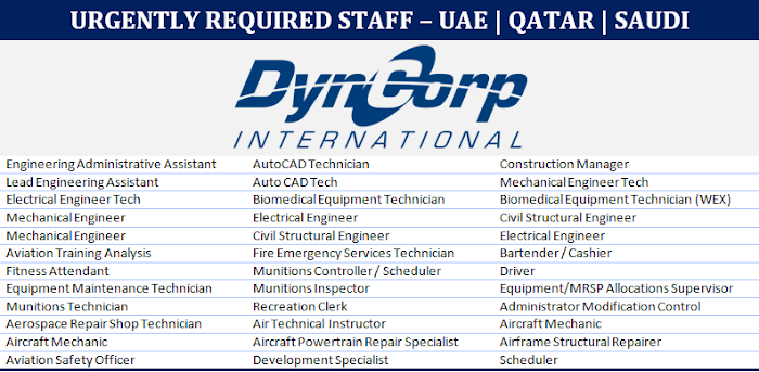 DynCorp - Civil Engineer Technician in OCONAL DHAFRA AIR BASE - UAE