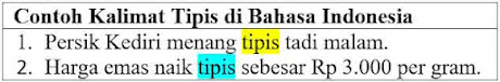 27 contoh kalimat menggunakan kata tipis di bahasa Indonesia