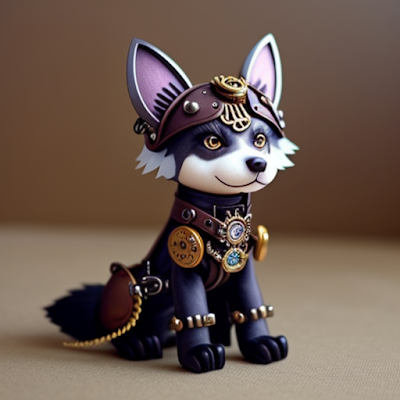 Steampunk Wolf Statue Miniature 3D amazingwallpapersa blogspot com (6)