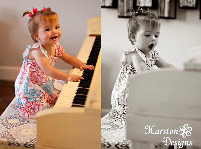 baby playing piano