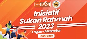 Inisiatif Sukan Rahmah 2023 : Diskaun Peralatan Sukan Sehingga 30%