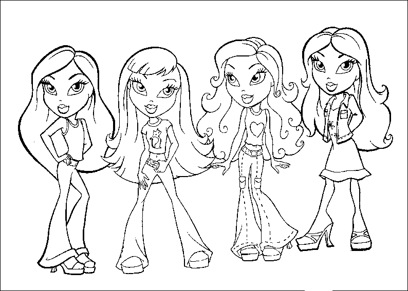 Disney princess bratz coloring pages to print title=