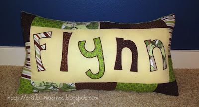 Flynn's pillow, front view